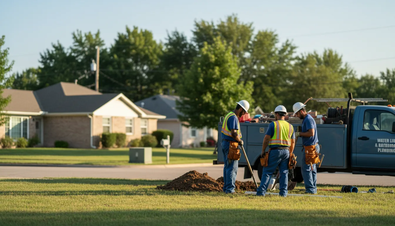 Residential water line and bathroom plumbing service in Bridgeport, WA